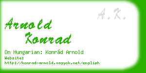 arnold konrad business card